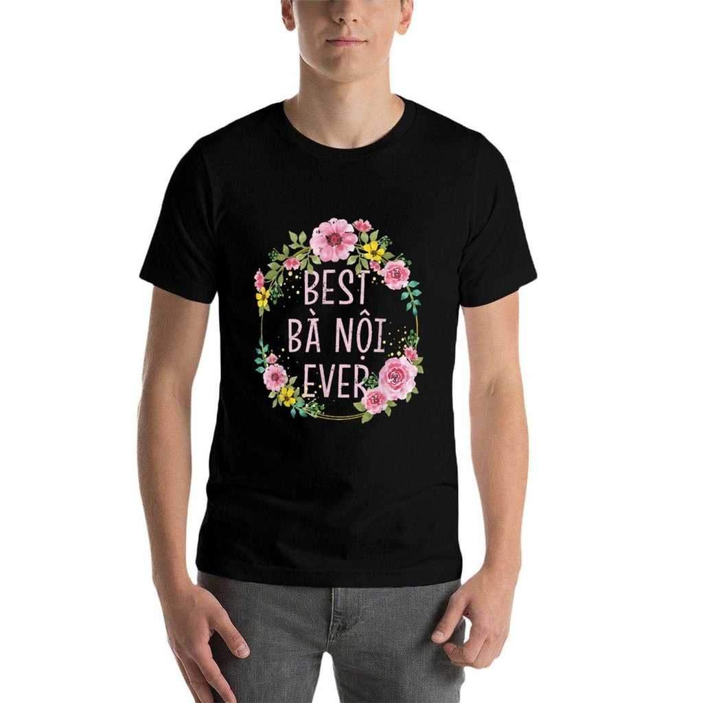 Women Floral Vietnamese Grandma  Best Ba Noi Ever  Quick-drying T-Shirt