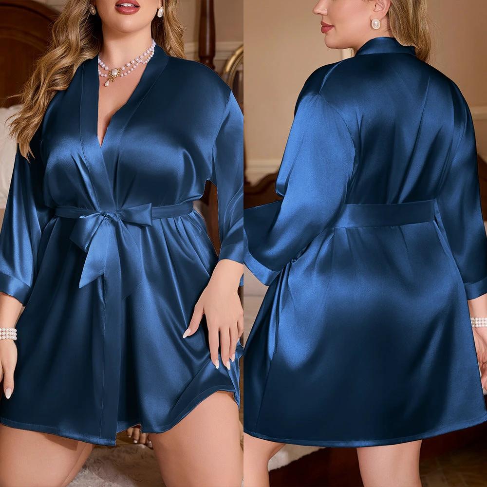 Women's Plus Size Night-robe Loose And Comfortable