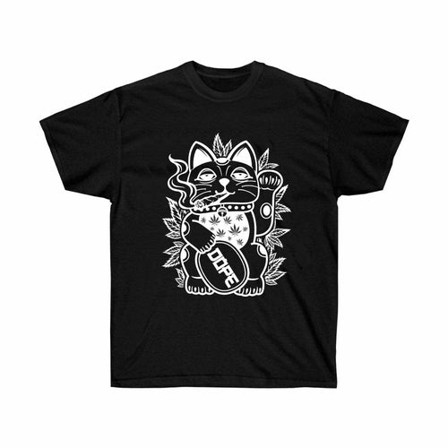Lucky Cat Smoking Joint T-Shirt