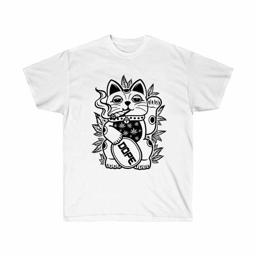 Lucky Cat Smoking Joint T-Shirt