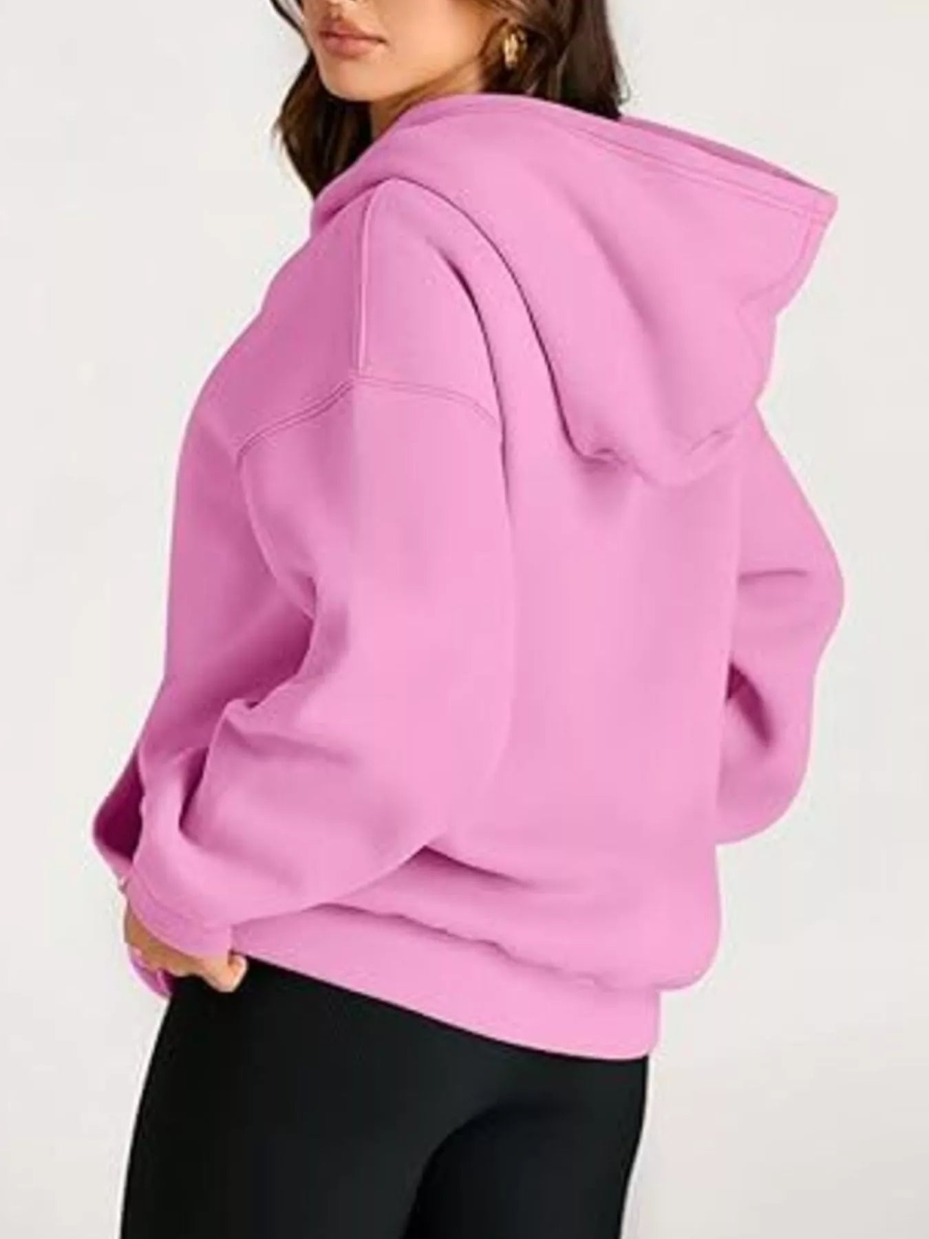 Women's Kangaroo Pocket Long Sleeve Hoodie Comfortable Pullover