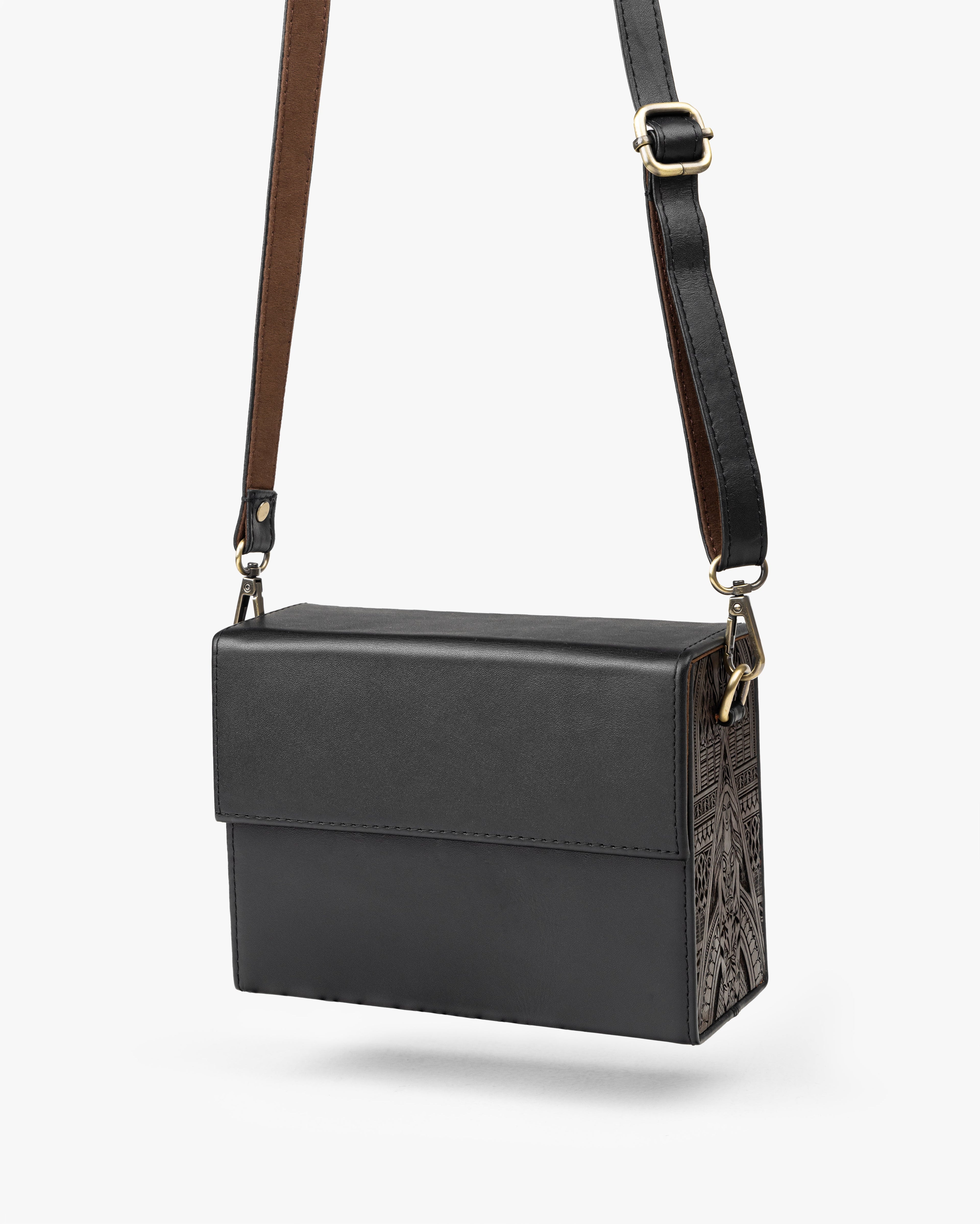 Angelica Black Leather Bag