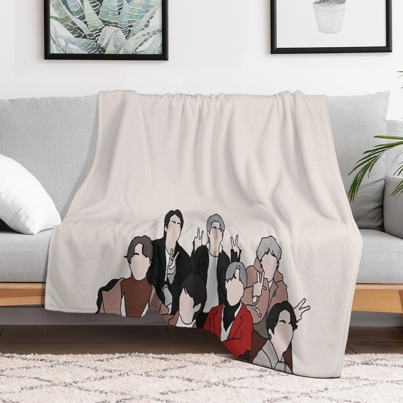 Kpop Bts Throw Blanket
