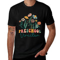 Groovy Wildflower Preschool Directors  Rolled Sleeves T-Shirt