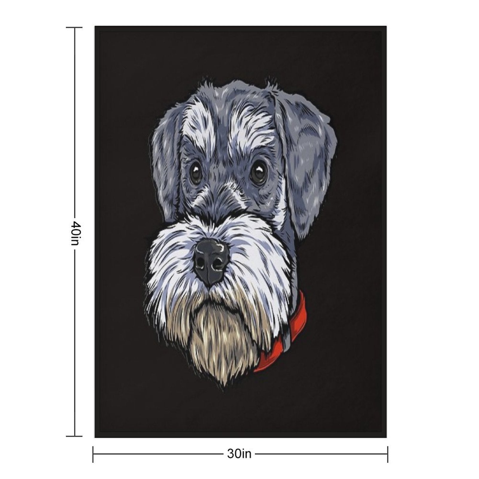 Miniature Schnauzer Throw Blanket