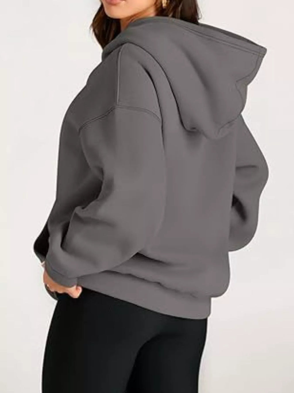 Women's Kangaroo Pocket Long Sleeve Hoodie Comfortable Pullover