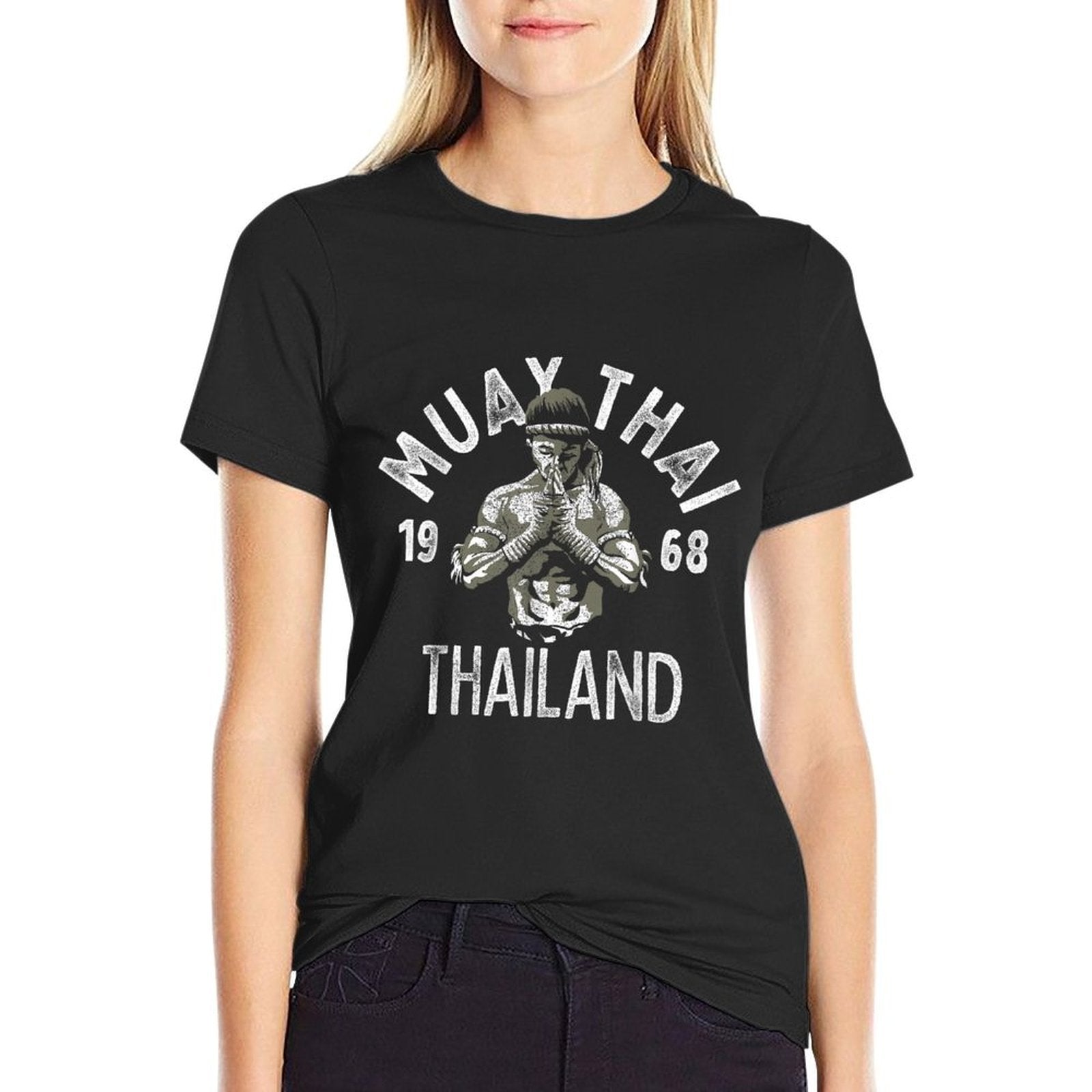 Muay Thai Thailand Vintage Tiger Fighter Training Gift  Classic T-Shirt