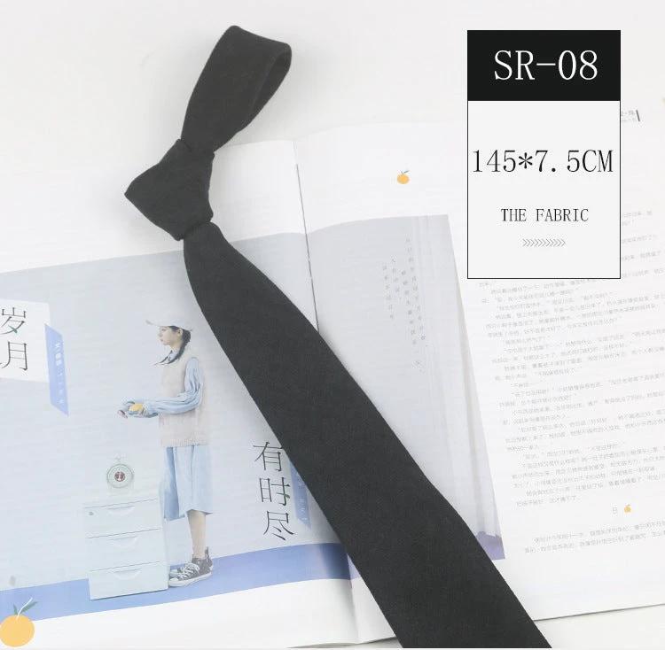 Casual Suede Solid Color 7cm Tie