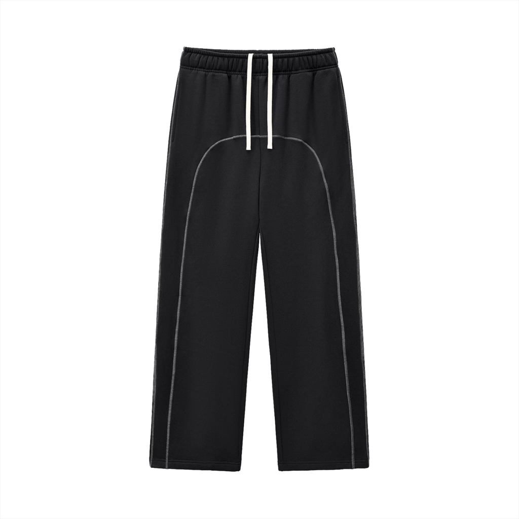 Luxury Tech Contrast-Stitched Fleece Sweatpants