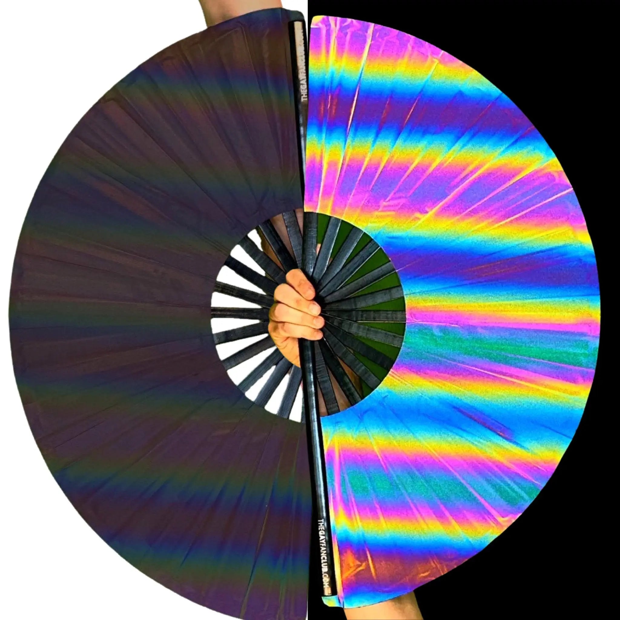 Eclipse Reflective Rainbow Fan