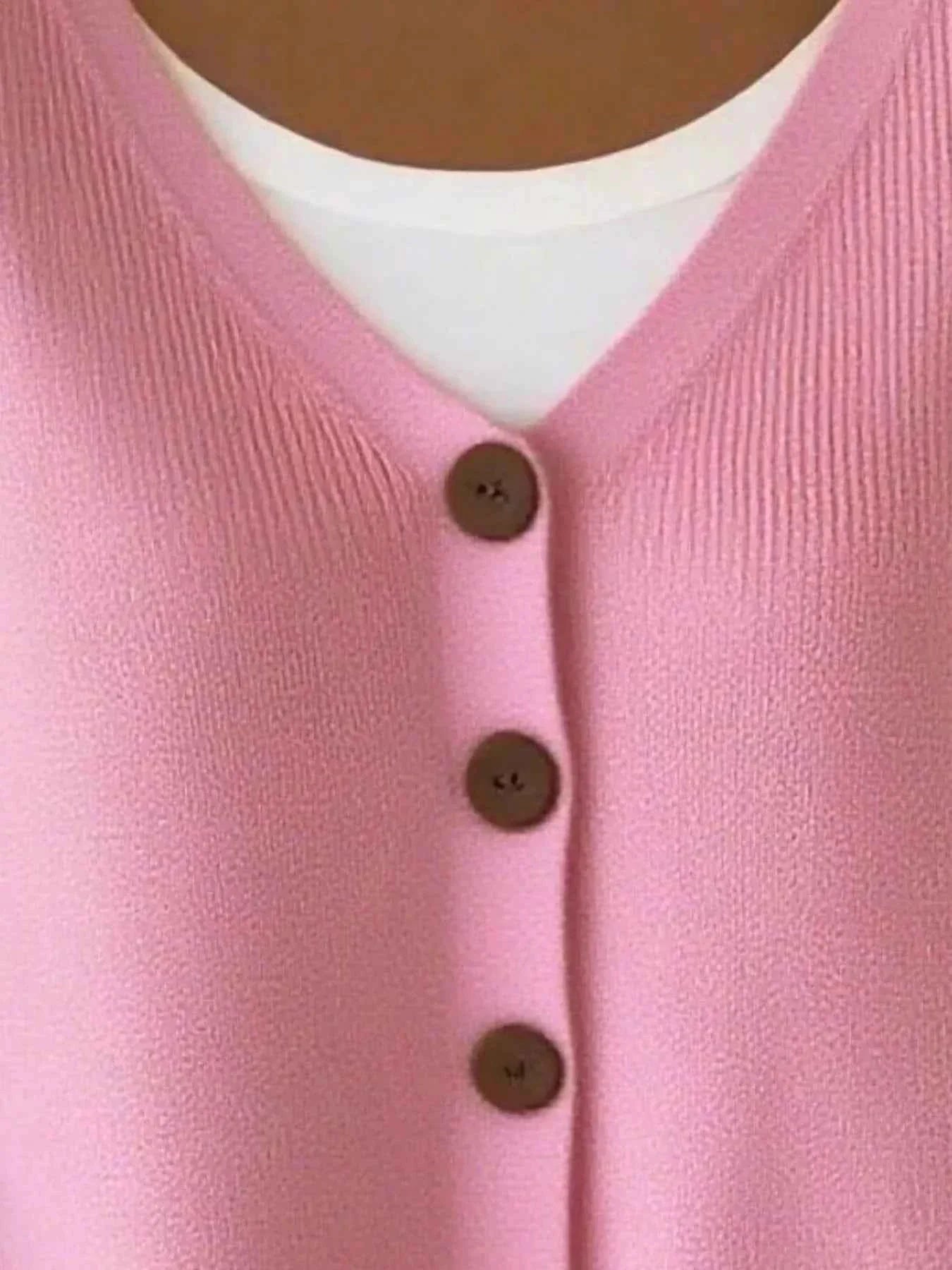 Full Size V-Neck Button-Down Knit Sweater Plus Size