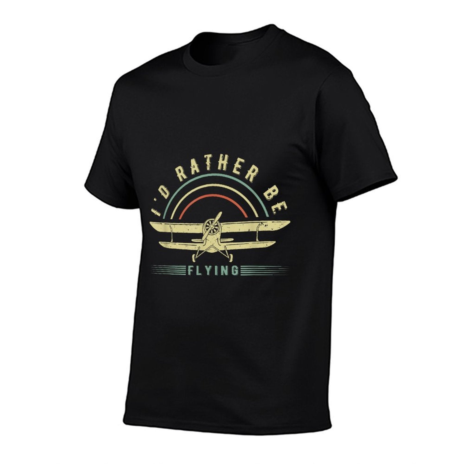 Funny Pilot Id Rather Be Flying Airplane Pilot Gift  Relaxed-fit T-Shirt