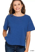 Zenana Cotton Slub Short Sleeve Tee - Relaxed Fit