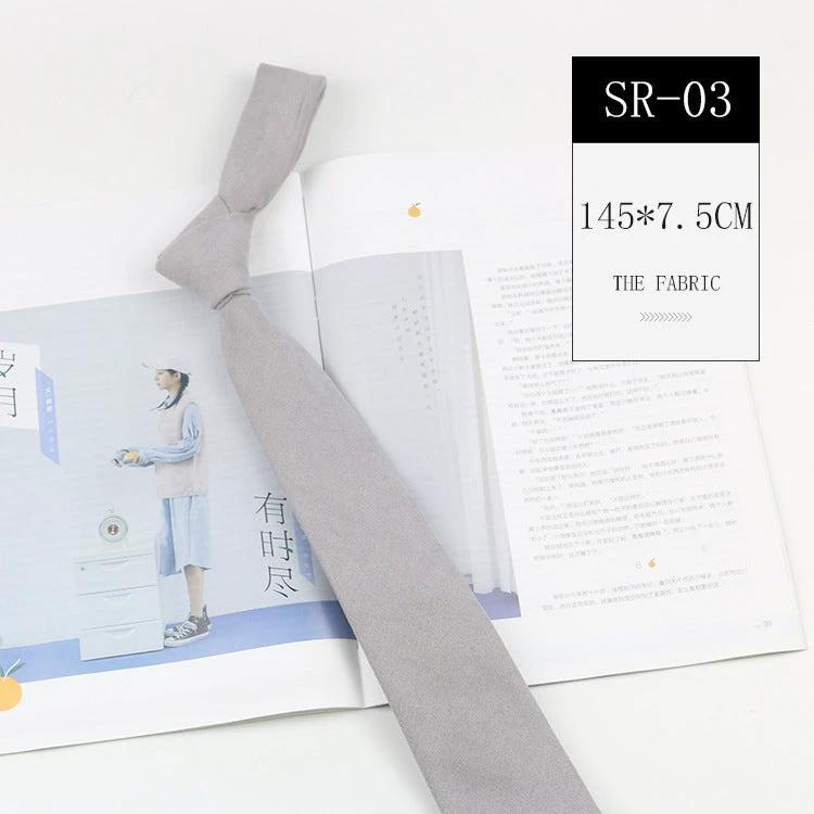 Casual Suede Solid Color 7cm Tie