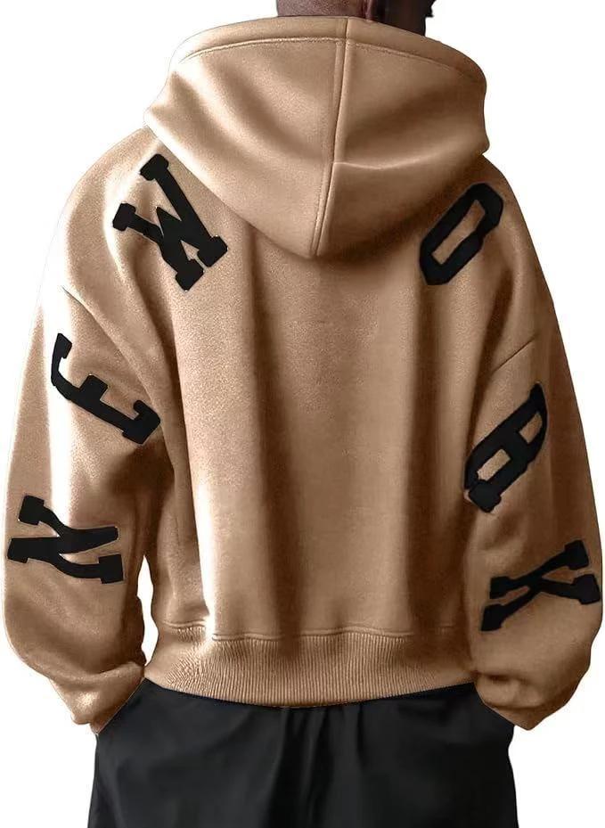 Fashion Printed Thickening All-match Long Sleeve Loose Hooded Sweater For Women