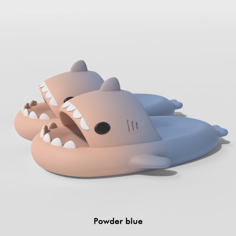 Men's Gradient Shark Slippers | EVA Non-Slip Cartoon Home Bathroom Slides