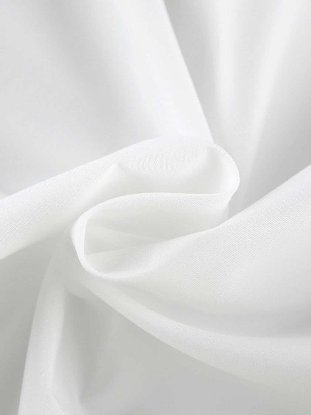 Women's White Ruffle Trim Long Sleeve Blouse with Tied Back