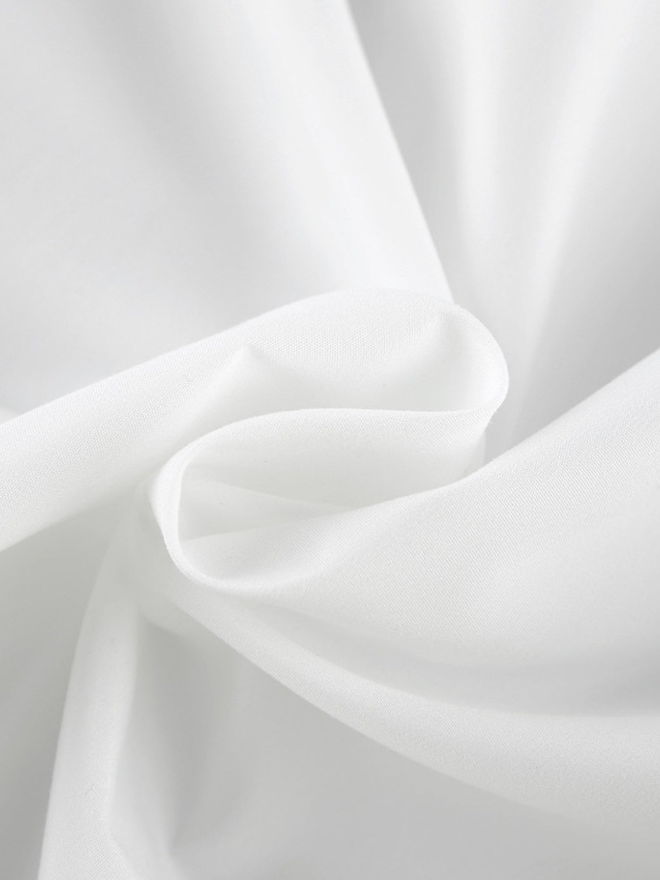 Women's White Ruffle Trim Long Sleeve Blouse with Tied Back