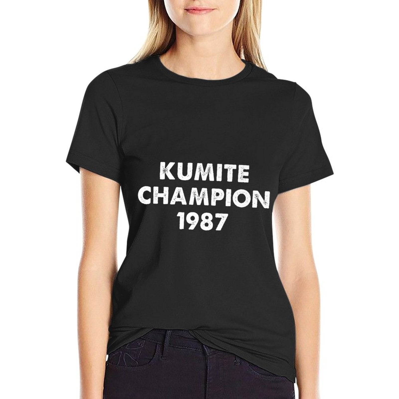 KUMITE CHAMPION 1987 Funny Viral Karate Video Meme Kung Fu Premium  Trendy Pattern T-Shirt