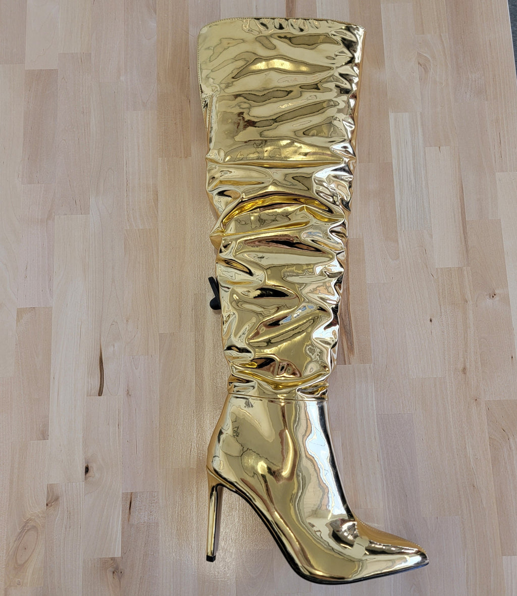 INC Gold Boots Sz 8