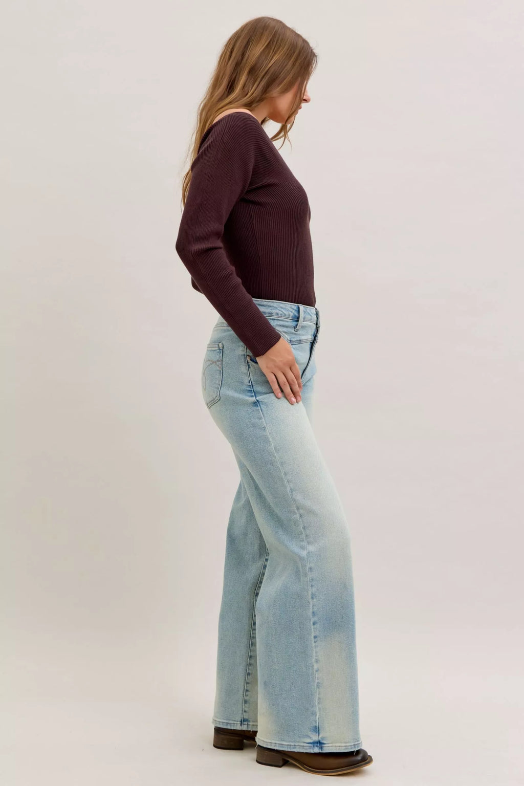 Judy Blue High Waist Jeans For Women With Flattering Column Straight Fit Versatile Everyday Wear