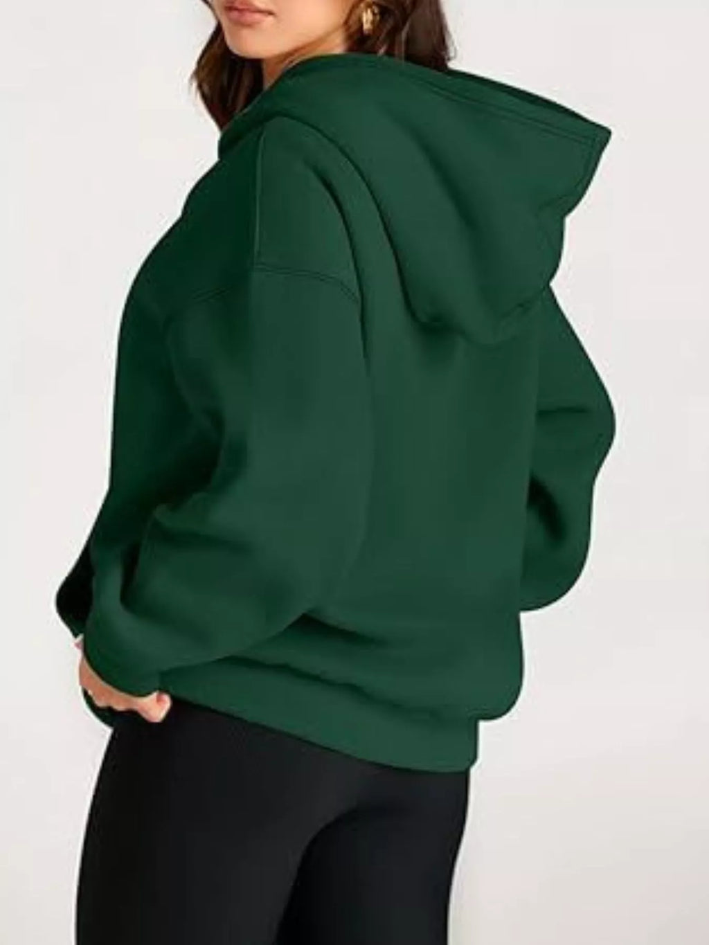 Women's Kangaroo Pocket Long Sleeve Hoodie Comfortable Pullover