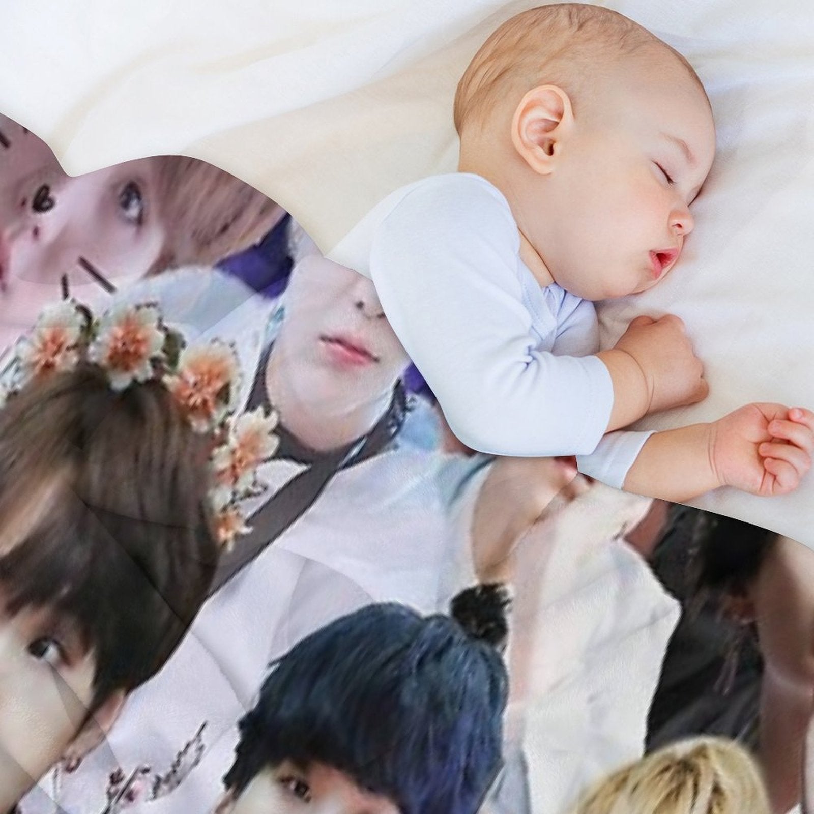 Suga BTS Collage Throw Blanket