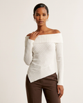 The Asymmetric Drape Knit Top