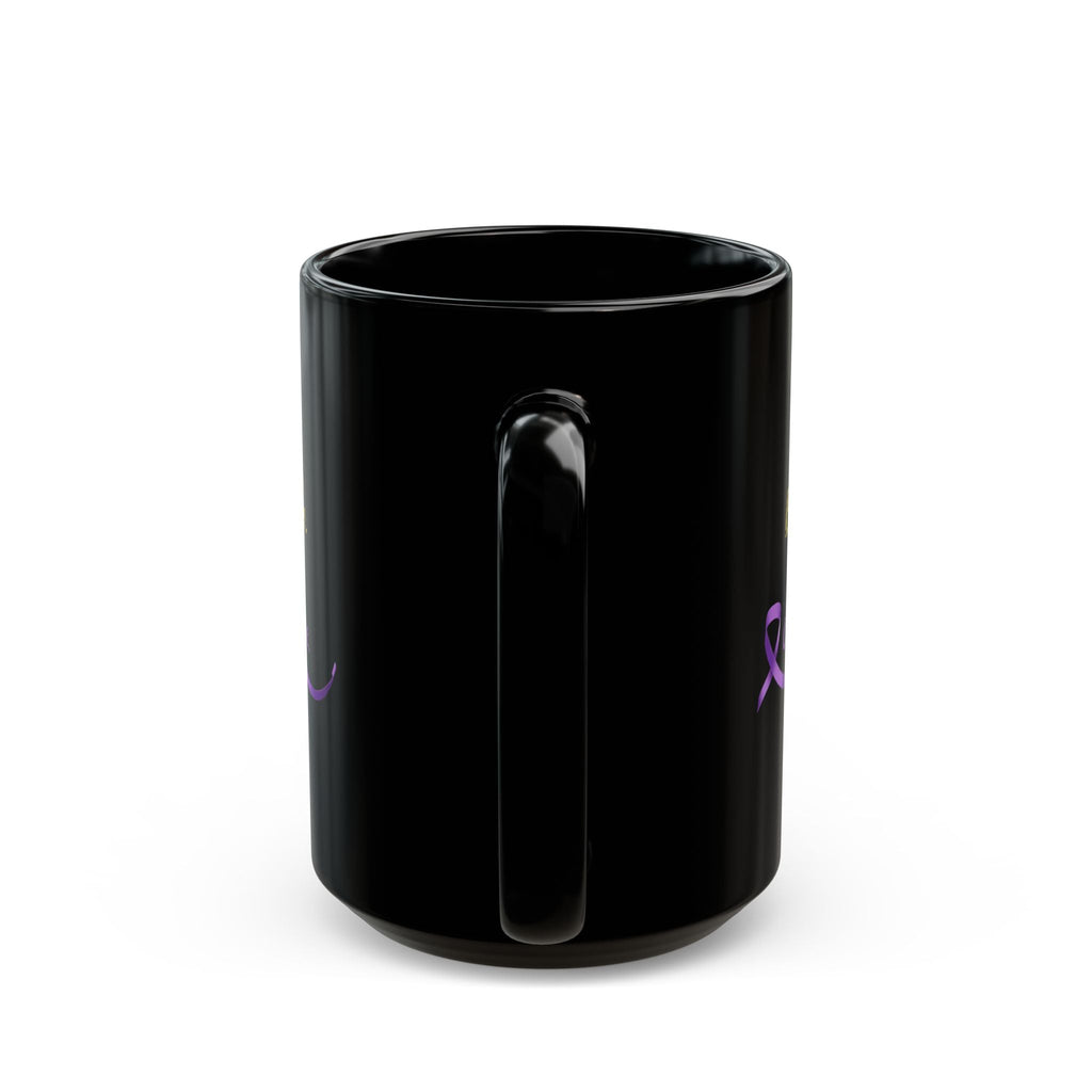 Breathe. Sip. Continue. Black Coffee Mug – Epilepsy Awareness