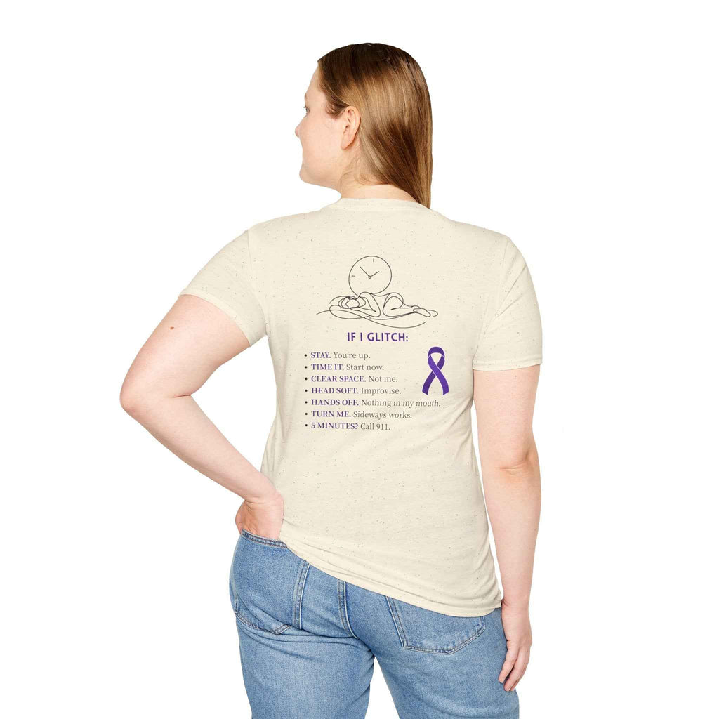 Glitch Happens Tee – Minimalist Seizure First Aid Shirt