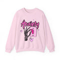 Anxiety Switch Unisex Graphic Sweatshirt - Dark Humor Crewneck in White and Pink