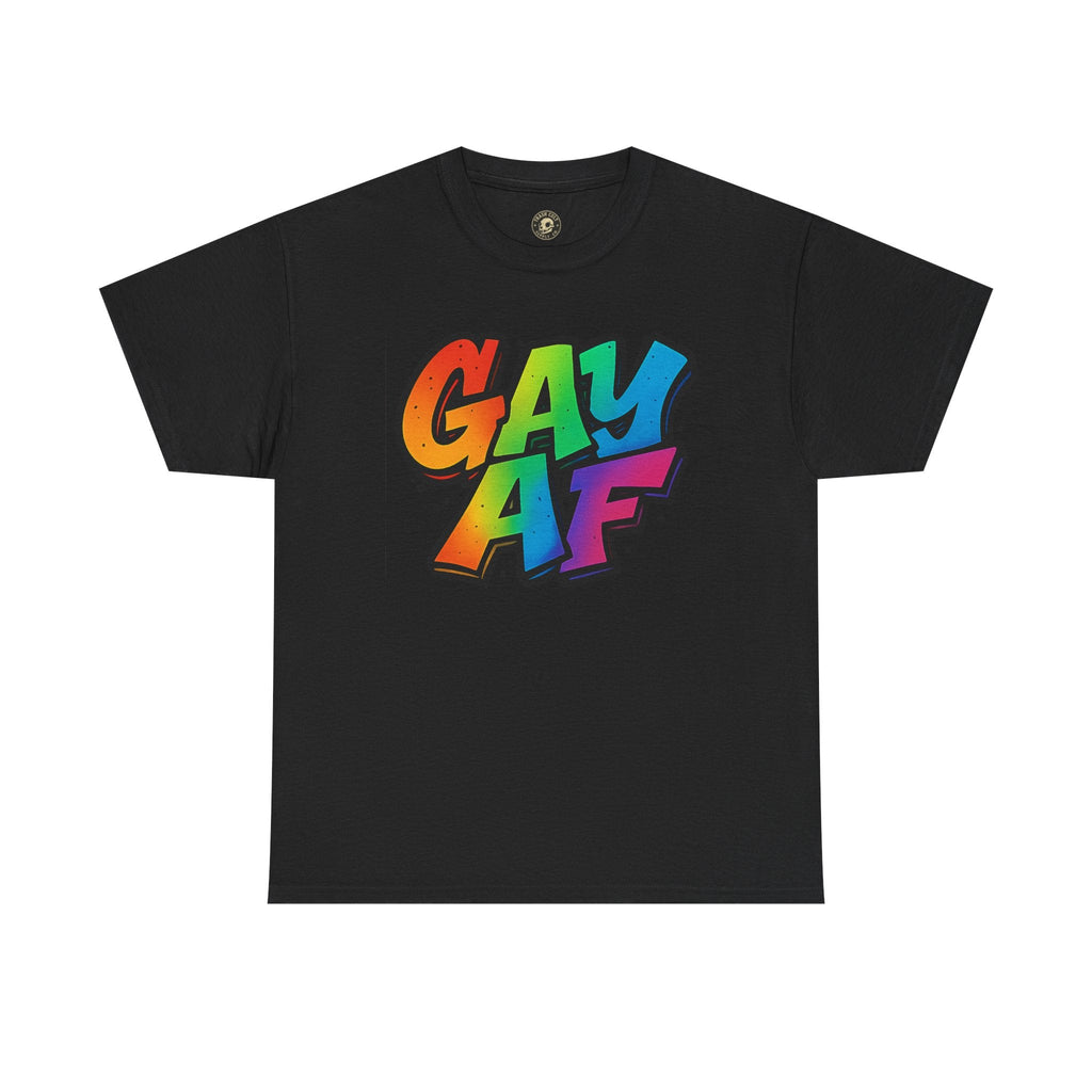 Pride Graphic Tee, Vibrant Gay AF Cotton T-Shirt, LGBTQ+ Celebration Wear, Fun Gift for Friends, Festival Fashion