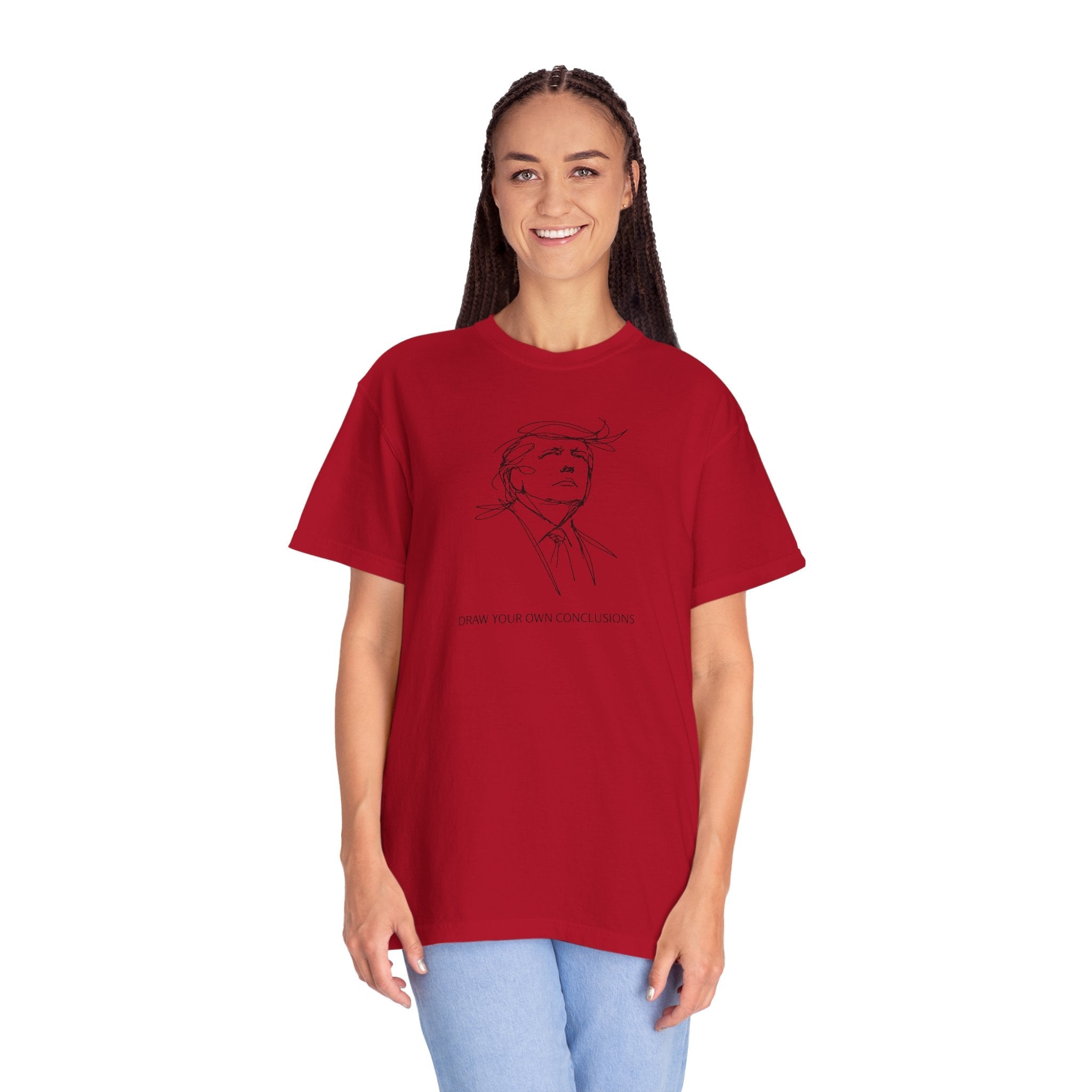 Draw Your Own Conclusions Unisex Graphic Tee – Minimal Line Art Statement Shirt
