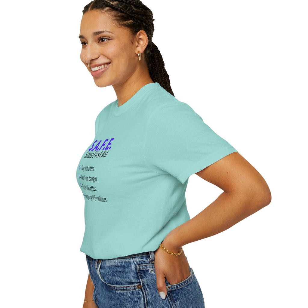 S.A.F.E. Seizure First Aid T-Shirt – Epilepsy Awareness Education Tee