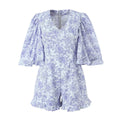 Early Spring V neck Lace up Waist Controlled Slimming Casual Romper