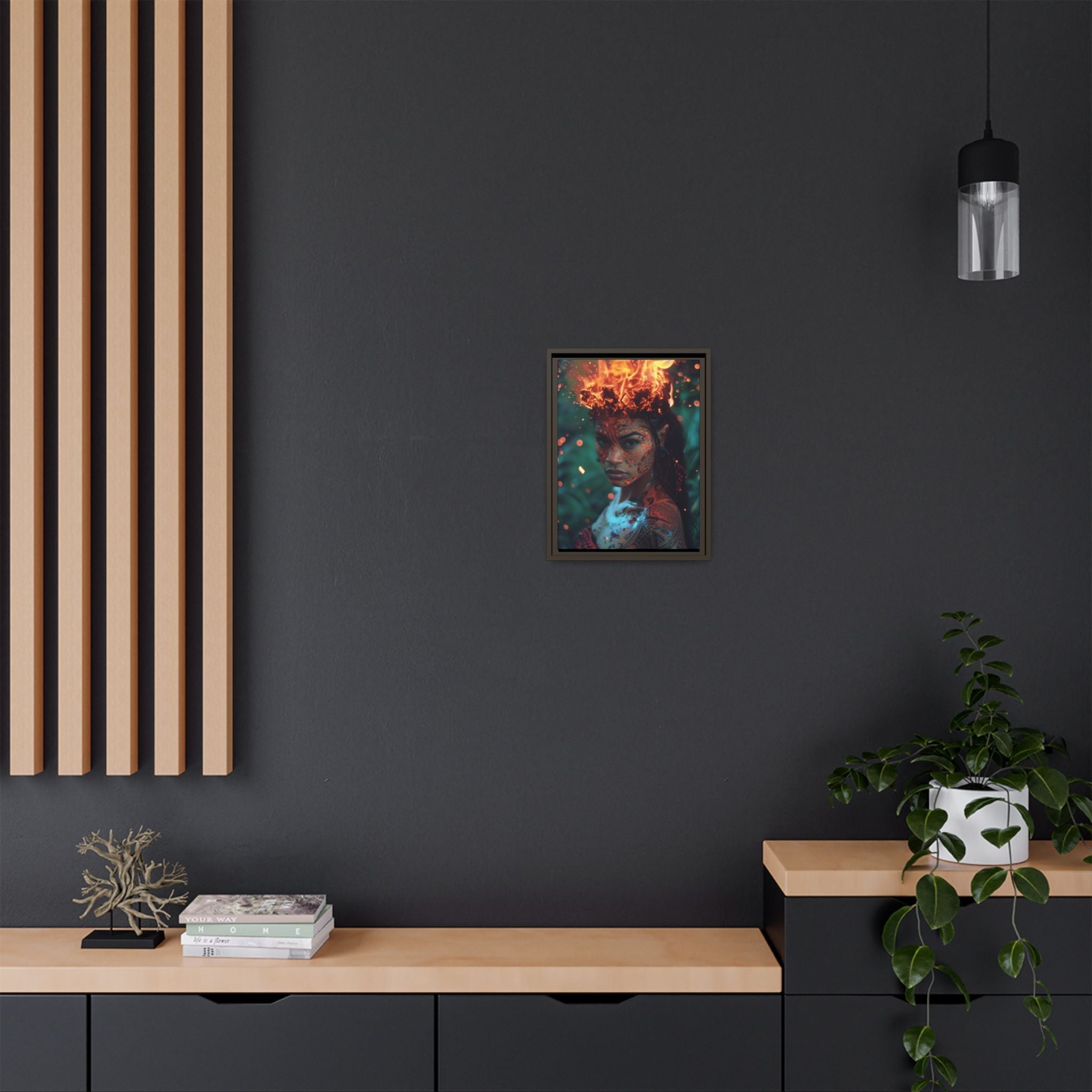 Tūtū Pele Aziza & Fae Matte Canvas Framed
