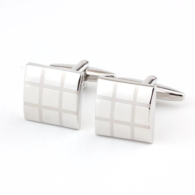 Men's Square Plaid Cufflinks