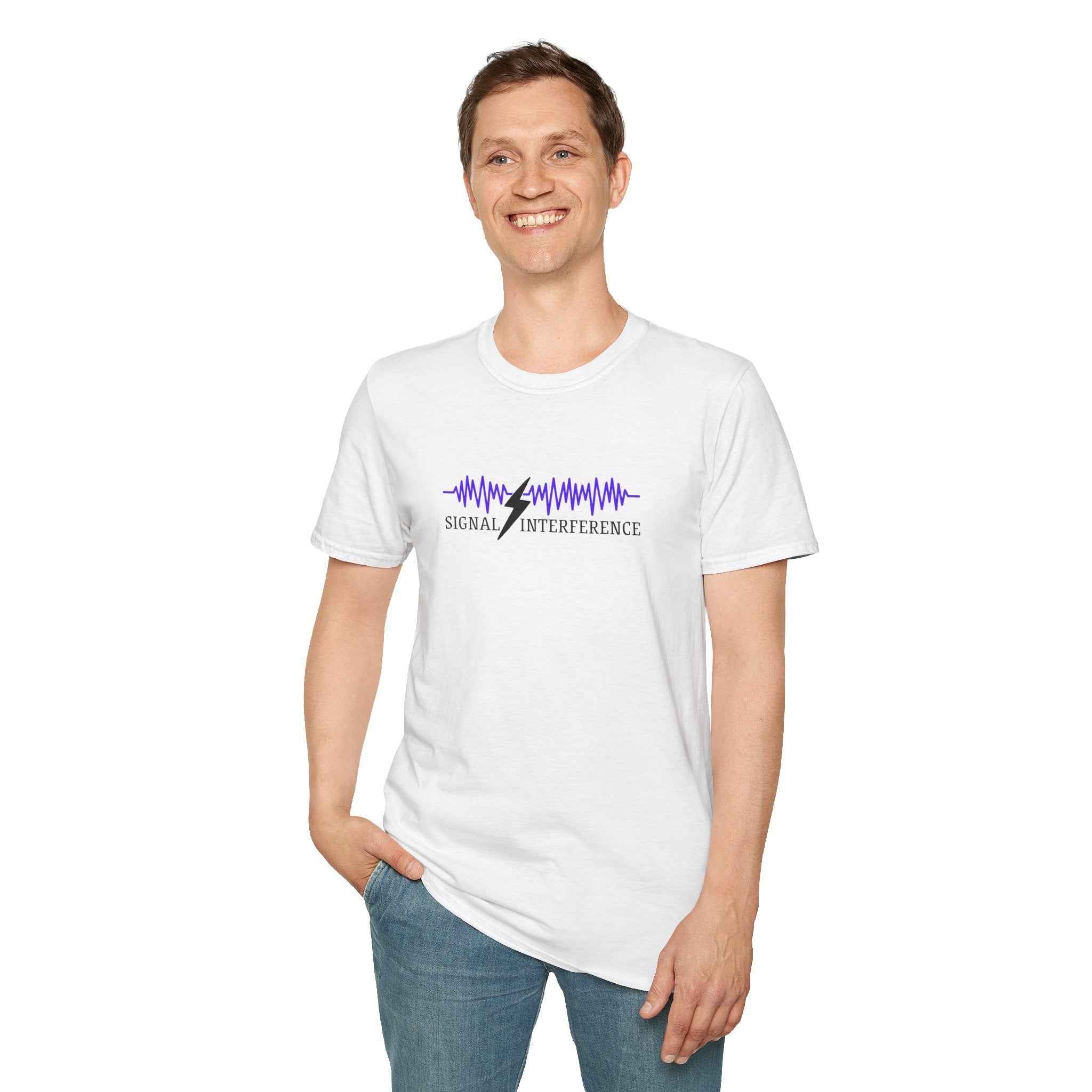 Signal Interference Tee — Quiet Static, Visible Spark
