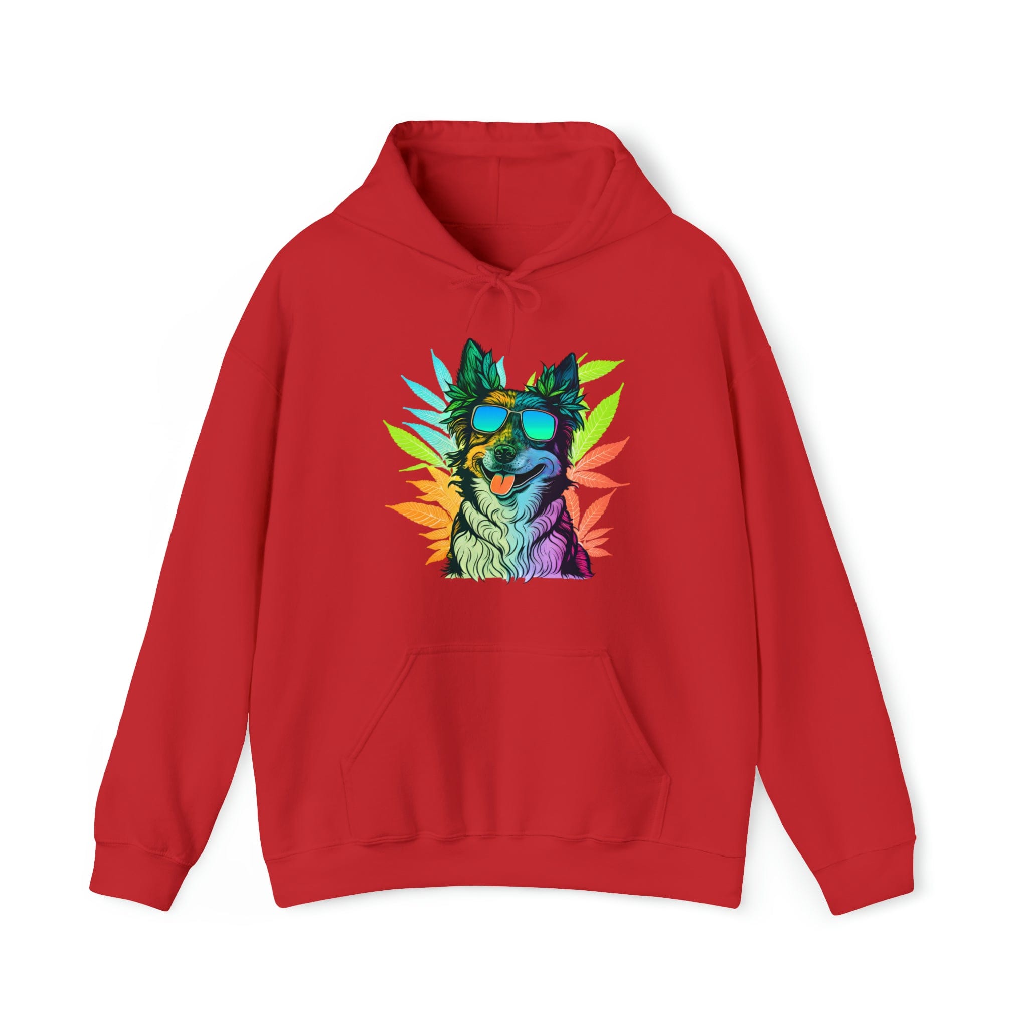 Cool Corgi with Shades and Cannabis Leaves Hoodie
