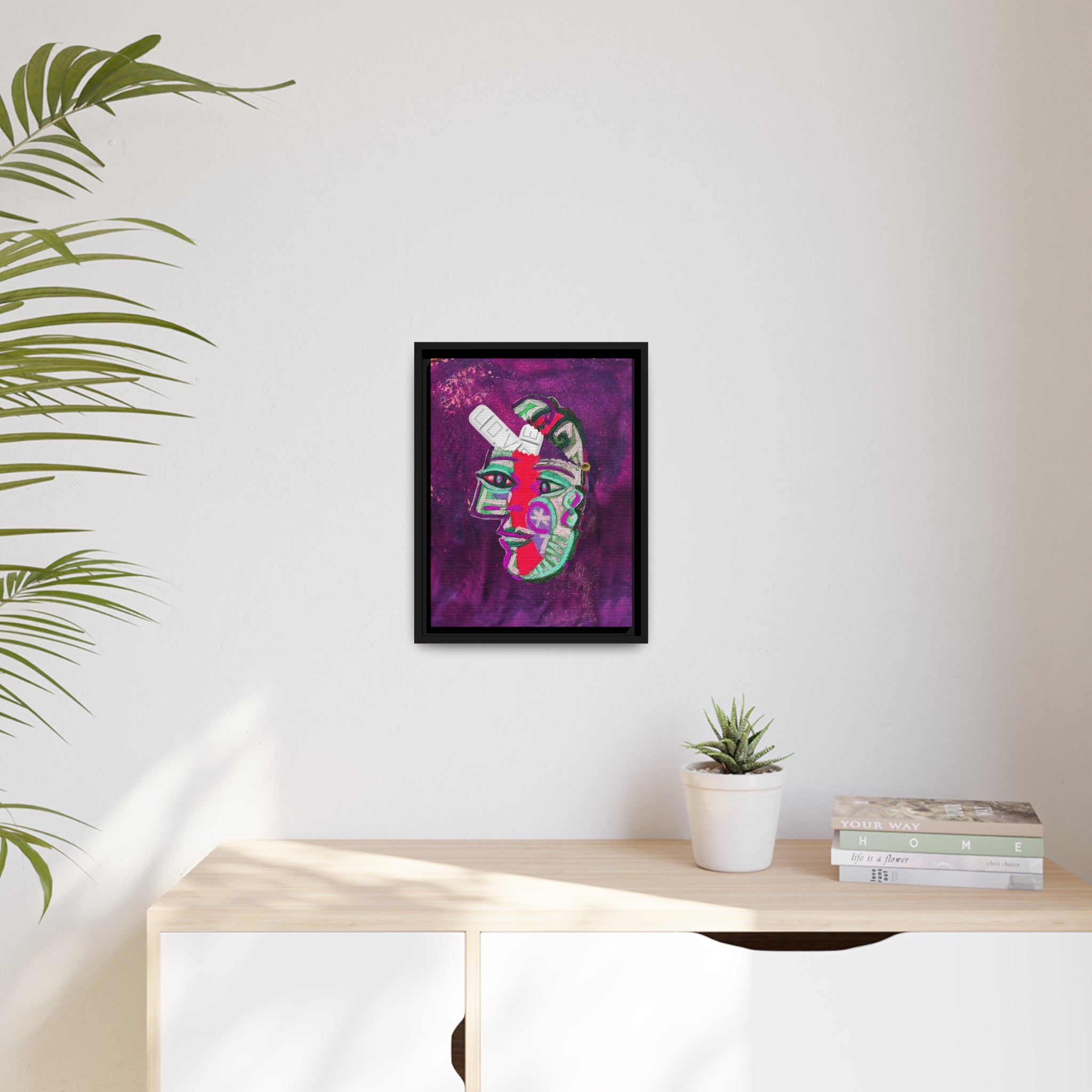 LOVE PILL PYSOP Matte Canvas, Black Frame