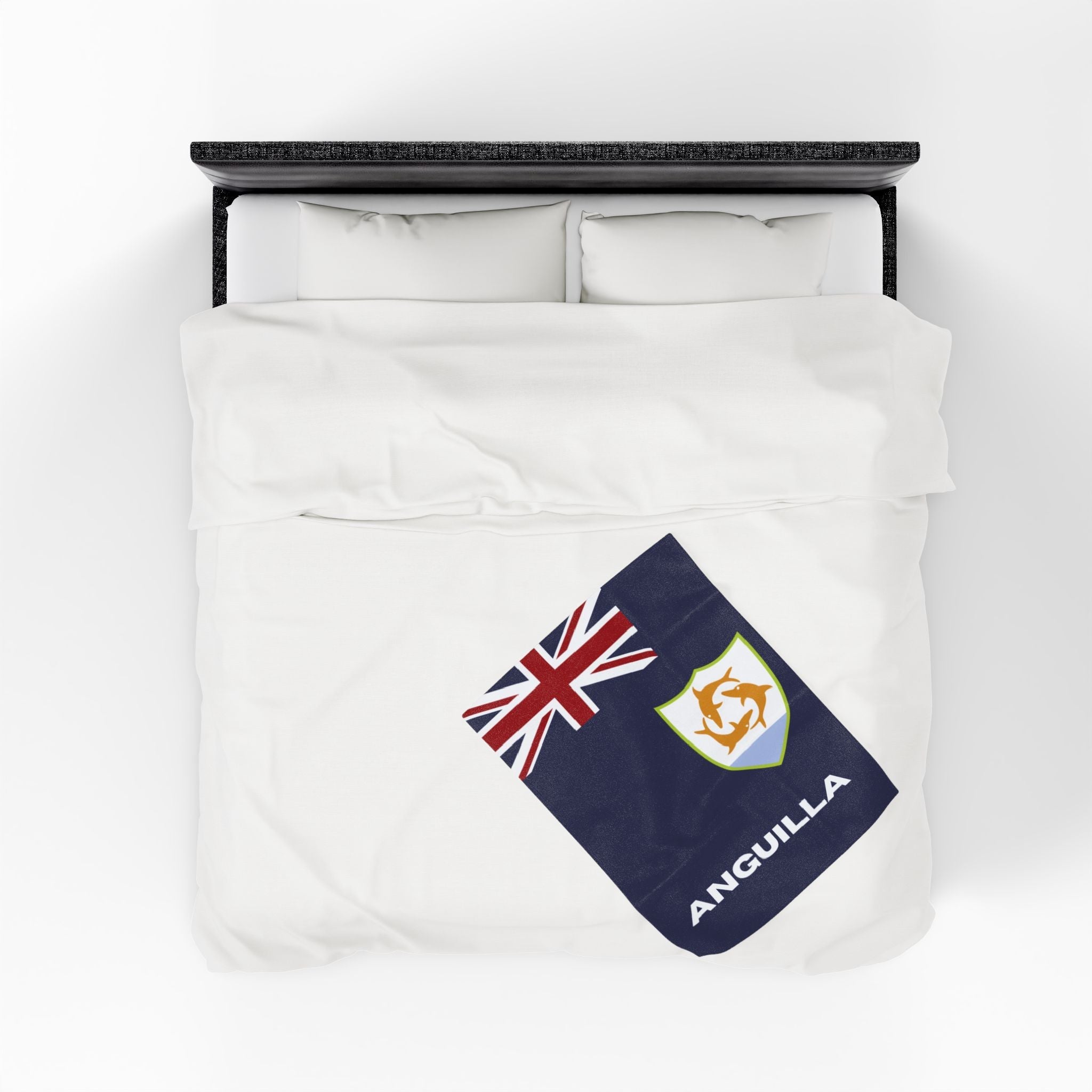Anguilla Flag Velveteen Plush Blanket