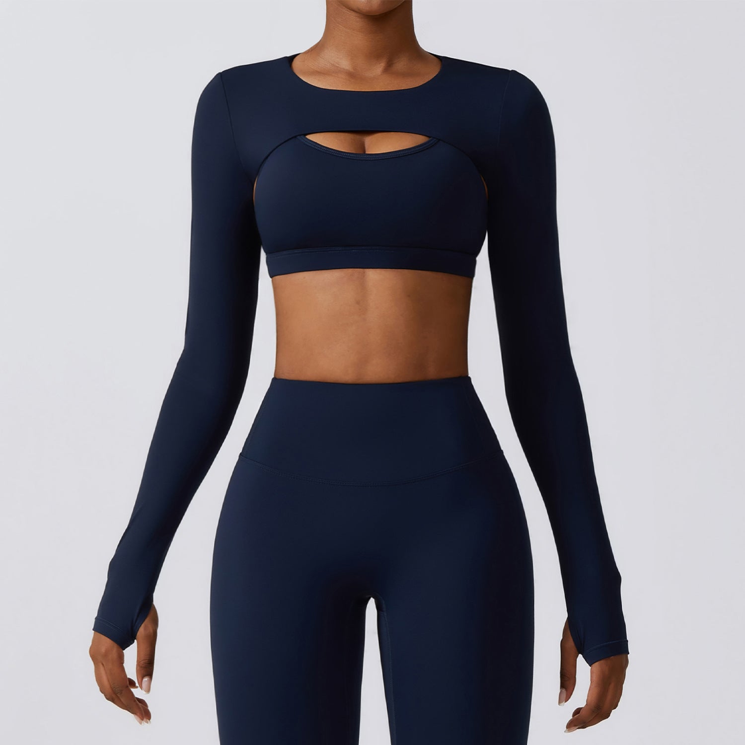 Sollinarry Outer Wear Sports Waistcoat Long Sleeved Shawl Yoga Clothes Nude Feel Workout Clothes Top Running Sports Blouse