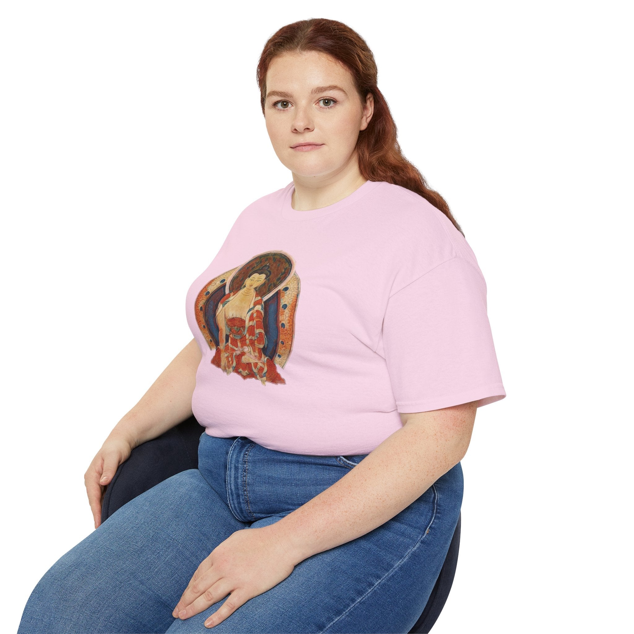 Fine Art Buddha Oil Paint Print Unisex Ultra Cotton Tee