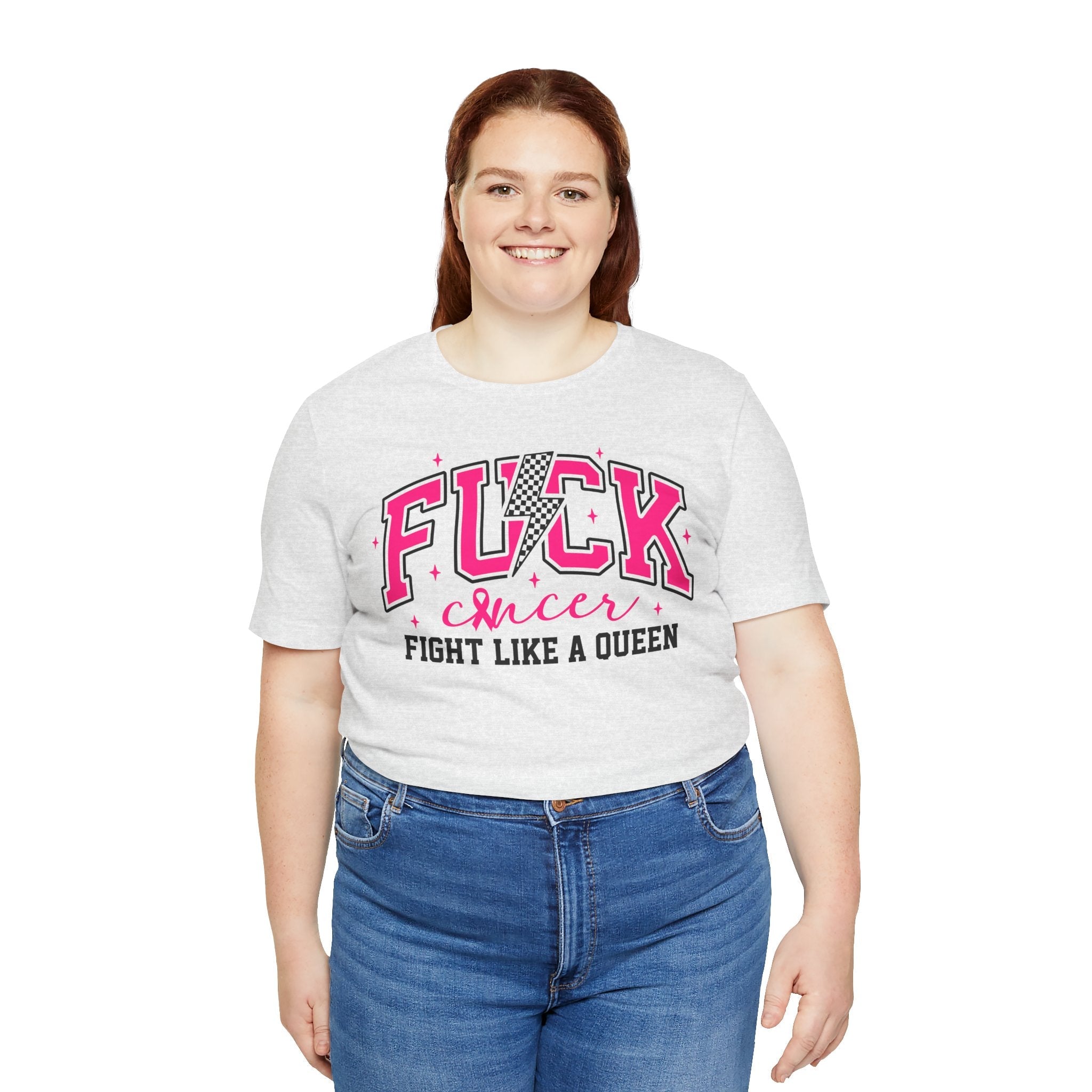 Empowering Cancer Awareness Tee, Fight Like a Queen Shirt, Inspirational Unisex T-Shirt, Bold Statement Top, Supportive Gift for Fighters