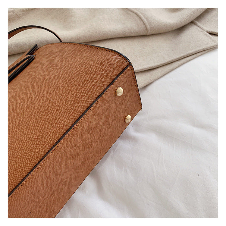 Korean Style Structured Crossbody Shoulder Bag – 2-in-1 Handbag | 5 Colors