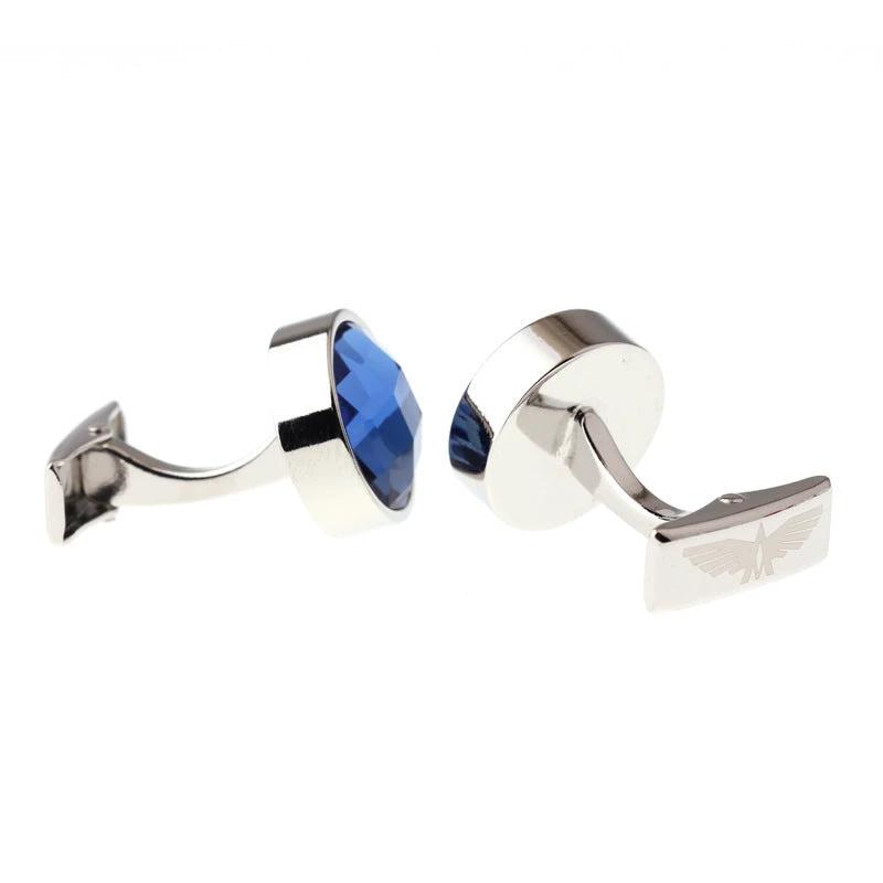 Men's Exquisite Blue Crystal Cufflinks