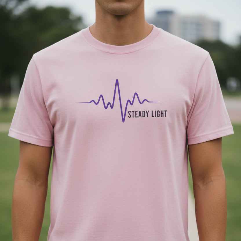 Steady Light EEG Wave T-Shirt – Minimal Epilepsy Awareness Graphic Tee