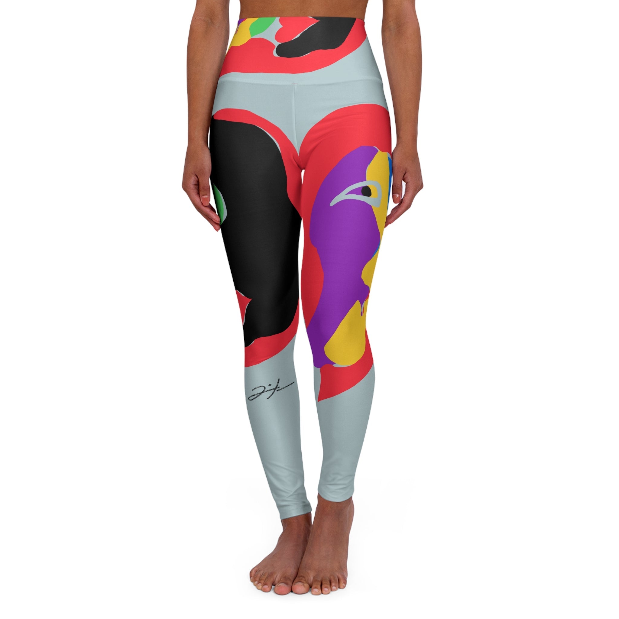 The Heart Illusion Grey Yoga Leggings