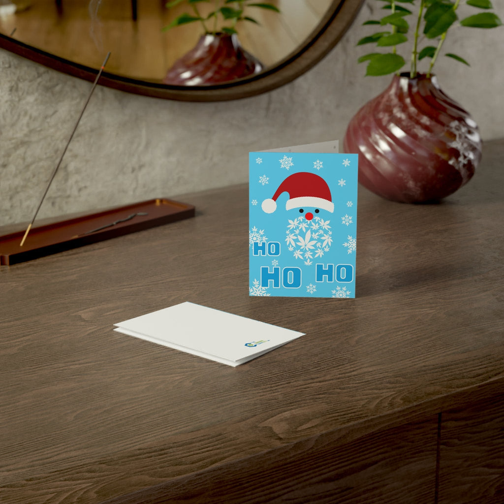Ho Ho Ho Merry Juana Pot Smoking Penguins Merry Christmas Greeting Cards (1, 10, 30, and 50pcs)