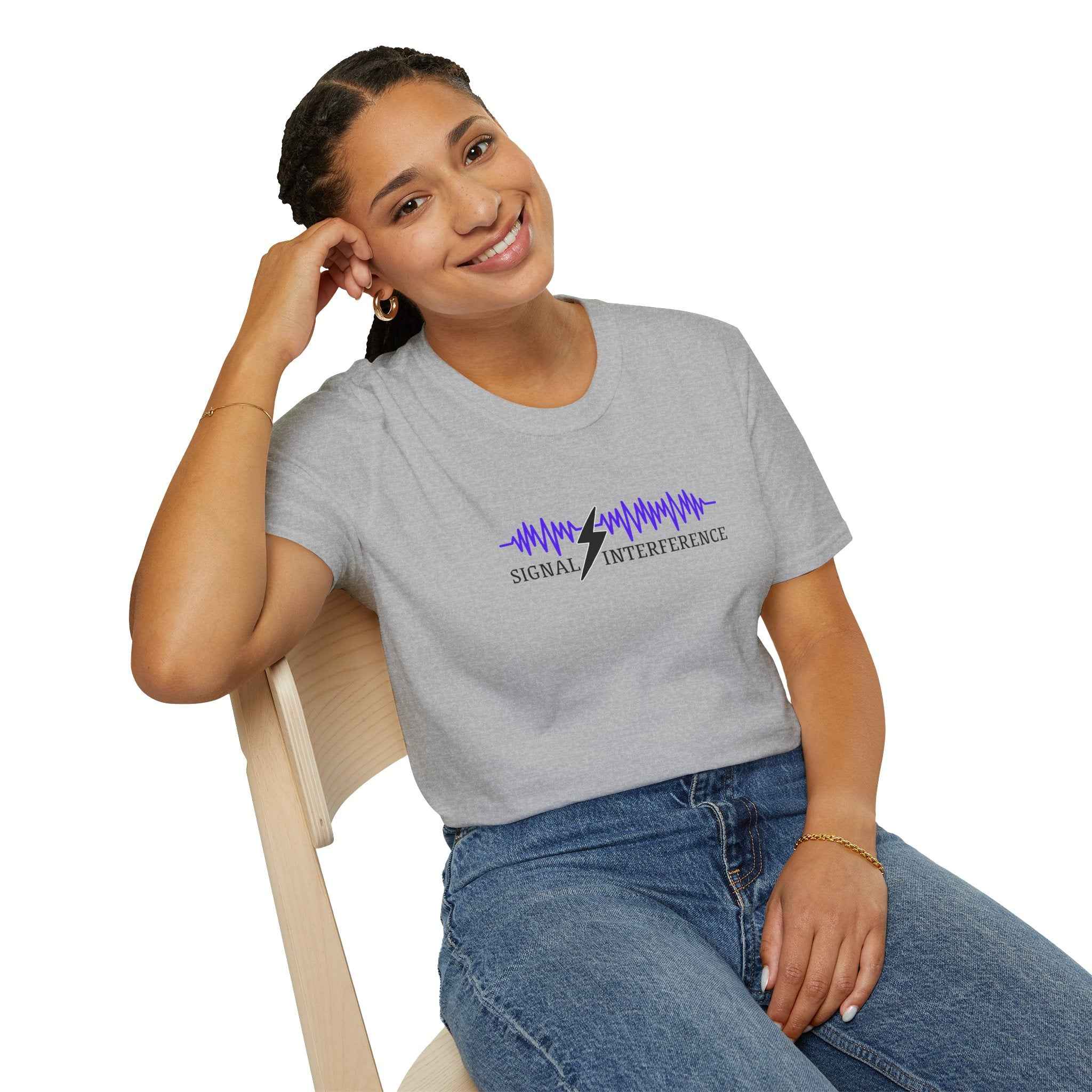 Signal Interference Tee — Quiet Static, Visible Spark